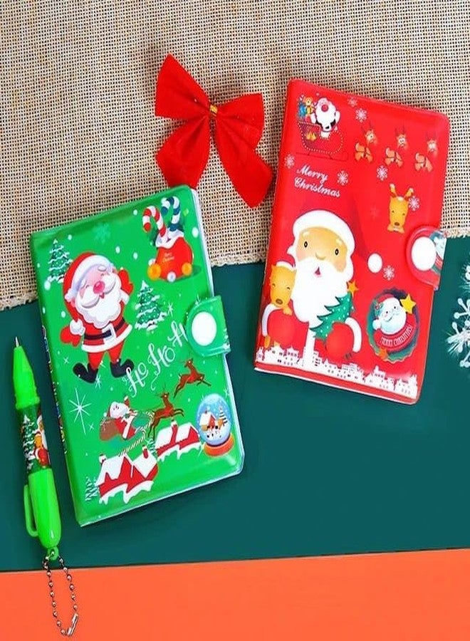 Asera Christmas Gift set with Pocket Diary and cute Little Pen Set for Kids Birthday Return Gifts for X-mas Theme Party (Set of 12) - Image 4